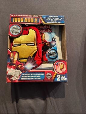 Iron Man Red and Gold Therapeutic Cold Pack Duo Packaging